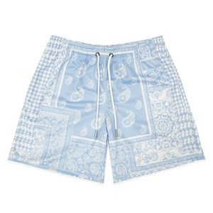 Kinetic Kings Carolina Blue Houndstooth Paisley Fundamental Short Men’s Small